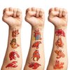Crawfish Boil Temporary Tattoos Lobster Stickers Themed Birthday Party Supplies Favors Decorations Summer 100PCS Seafood Crayfish Shrimp Tattoo Sticker Gifts For Boys Girls School Prizes Carnival