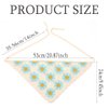 Urieo 2 Pcs Floral Crochet Headband Knitted Hair Bandana Party Daily Tie Back Hair Scarf Floral Bandana Headband for Women Girls (Yellow+Blue)