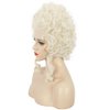 karlery Women Short White Blonde Curly Wig Queen Wig Colonial Wig Halloween Party Costume Wig