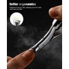 FERYES Wide Jaw Thick Toenail Clippers Thick Toenails - Precision Stainless Steel Toe Nail Clippers for Thick Nails for Seniors with Catcher - Silver