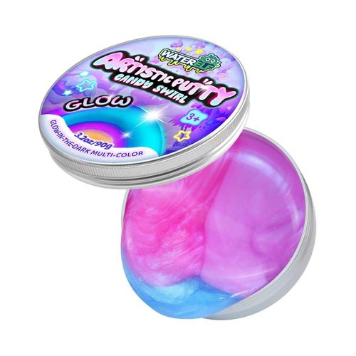 Waterelf Glow in The Dark Sensory Putty Multi-Color, Non-Toxic Stress Relief Putty, Non-Sticky Creative Fidget Putty Toy for Kids Boys Girls Adults - 3.11 Inch 3.2 Oz - P005-Rose Red/Blue/Purple
