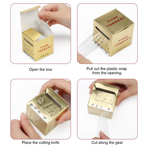 AHIER 2 Rolls Disposable Eyebrow Tattoo Plastic Wrap Preservative Film, Make Up Transparent Plastic Roller for One-Way Eyebrow Lips Permanent Makeup Accessories