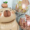 3PCS capybara Animal balloons Capybara Aluminum Foil Balloon capybara inflatable Round Balloons for capybara birthday party Animal Theme Party Backdrop Party Supplies decorations