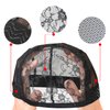 1 Pc Black Lace Mesh Weaving Wig Cap Silicone Grip Elastic Band Wig Cap with Removable Adjustable Silicone Nonslip Wig Band for Making Wig Keeping Wig in Place