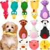 Jenaai 11 Pcs Dog Squeaky Toys Squeaky Latex Dog Toys Soft Chew Rubber Dog Toy Rubber Chew Toys for Dogs Assorted Animal Pet Toys Puppy Fetch Pet Interactive Play for Small and Medium Pets