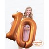 Number 50 Orange Balloons 40 Inch Giant Orange 50 Number Foil Helium Balloons for 50th Orange Birthday Party Supplies 50th Anniversary Events Decorations