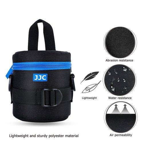 JJC Deluxe Lens Case Pouch Bag for Canon EF-S 18-55mm/EF 50mm f1.8/RF-S 18-150mm, Nikon AF-S 18-55mm/AF-P 18-55mm/AF-S 50mm f1.8, Fujifilm XC 16-50mm/XF 18-55mm & More Lens Below 2.95" x 3.93"(D x L)