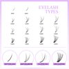 WUWUSU Lash Extension Kit 320Pcs,DIY Individual Lashes Clusters Kit,Lash Bond And Seal,Lash Remover For Eyelashes Extensions,Lash Applicator Tool For False Eyelash Cluster Kit At Home