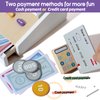 Cash Register Toys Pretend Play Calculator, Credit Card and Scanner Wooden Cash Register Toy Play Food for Boys & Girls Ages 3 4 5 6 7 Year Old as Preschool Gift for Kids