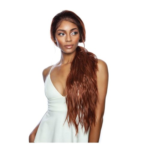 MANE CONCEPT Human Hair Blend Lace Front Wig Brown Sugar Natural Hair Line BSN202 Bryce (1B)