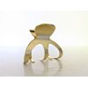 Generic Medium gold tone textured metal hair claw clip