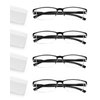 LUFF 4PACK Reading Glasses for Women Men Anti Blue Light Comfortable Computer Readers