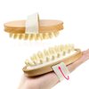 Natural Wooden Massage Body Brush for Cellulite and Improve Lymphatic Blood Circulation Dry Brush Remove Dead Skin Shower Bathe SPA Bath Brush