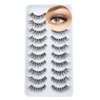Newcally Lashes Natural Wispy False Eyelashes Cat Eye Lashes Hand-Knotted Soft Light Volume Fake Lashes Multipack