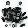 City Car Wheels Tires Axles Kits Set, 70pcs Vehicle Truck Parts Classic Pieces Accessories, Bulk Bricks Sets Construction Toys