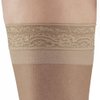 Ames Walker AW Style 48 Sheer Support 20-30 mmHg Firm Compression Open Toe Thigh High Stockings w/Top Band Beige Medium