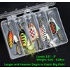 10pcs Fishing Lure Spinnerbait, Bass Trout Salmon Hard Metal Spinner Baits Kit with 2 Tackle Boxes by Tbuymax