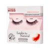 KISS Looks So Natural False Eyelashes, 'Shy', 14 mm, Includes 1 Pair Of Lash, Contact Lens Friendly, Easy to Apply, Reusable Strip Lashes