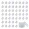 50 PCS Mini Hair Claw Clips， Bangs Strong Grip Multifunction Clamp Clips. (Transparent white)