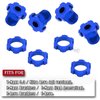 hopsupRC Upgrades Part for 1/10 E-Revo/E-Maxx/T-Maxx/Revo,45# Steel Drive Shaft CVD Front Rear Axles & Aluminum 17mm Wheel Nut & Wheel Hex Hops Up,Navy Blue