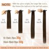 Ugeat Tape in Hair Extensions Human Hair Brown Hair Extensions Tape in for Women Chocolate Brown Seamless Tape in Human Hair Extensions Natural 20inch 20Pcs 50G