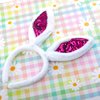Susunaya Bunny Ears Headbands - Plush Rabbit Headband for Women, Kids, and Adults Party Supplies (Rose)