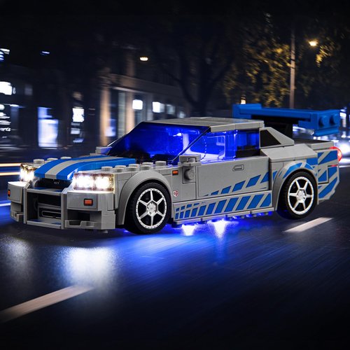 Brickshining LED Lighting Compatible with Lego Fast 2 Furious Nissan Skyline GT-R 76917, Light Kit Compatible with Lego 76917, Giving Light to Model, NOT Included The Model Set（Customized Version）