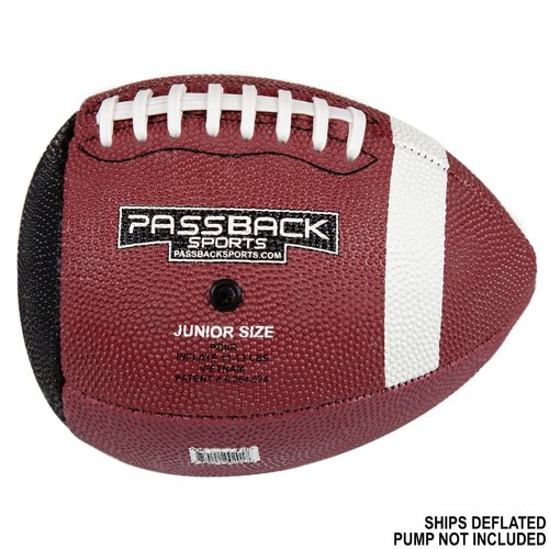Passback Junior Rubber Football, Ages 9-13, Youth Training Football, (Ships Deflated)