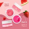 Watermelon Sugar Lip Scrub for Women Dry, Cracked and Dark Lips – Lip Scrubber Exfoliator and Organic Lip Scrubs Exfoliator and Moisturizer with Lip Brush – Vegan, Cruelty-Free Lip Care Products (20g)