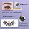 MMVDA lashes False Eyelashes extension 3D, individual lashes Fluffy cat eye mink lashes natural look 5 pairs Multipack Wispy14-19mm