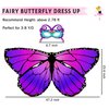 D.Q.Z Christmas Costumes Kids Monarch Butterfly-Wings for Girls Fairy Wings with Antenna Headband Mask Party Favors (Purple)