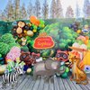 7pcs Jungle Safari Animal Balloons, Various Animal Theme Party Balloons Animal Print Balloons for Kids Zoo Party Decoration Supplies Monkey Elephant Zebra Leopard Crocodile Giraffe Shaped
