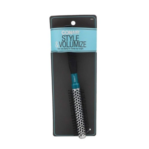 Conair Style & Volumize Metal Round hair brush - Blow Drying brush - Hairbrush for Short Hair Length - Color at random -1 Count