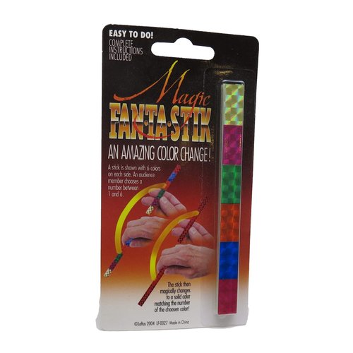 Loftus Color Changing Fan-Ta-Stik 4.5in Close-Up Magic Trick, Assorted Colors