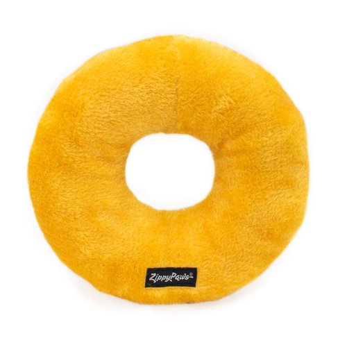 ZippyPaws Americana Jumbo Donutz - Summer Donut Dog Toy with No Stuffing for Girl & Boy Dogs, Squeaky Dog Toy Gifts for Dog Dads, (ZP1024)