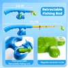 Magnetic Fishing Game Toys for Kids Toddlers 3-5 4-8, Water Table Bathtub Toys with Pole Rod Net Plastic Floating Fish, Water Bath Pool Outdoor Toys for Kids Toddlers Baby Age 3 4 5 6 7 8 Year Old