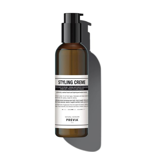 PREVIA Anti Frizz Leave-In Creme – Vegan Frizz Control Styling Cream for All Hair Types with Apricot Extract – Paraben Free Sulfate Free - 6.7 oz
