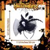 Urieo Gothic Skull Headband Halloween Witch Hat Headbands Black Big Bow Hairband with Feather Cosplay Dress Up Masquerade for Women