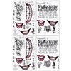 4 Sheets Halloween Temporary Tattoos,Tattoo Sticker Perfect for Halloween,Cosplay, Costumes and Party Accessories
