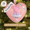 Personalized Peppa Pig Christmas Ornaments 2024 - Fast & Free 24h Customization – Peppa Pig Girls Holiday Keepsake with Name - Comes Gift Wrapped
