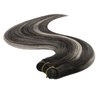 YoungSee Weft Extensions Human Hair Black Ombre Sew in Hair Extensions Black Ombre Silver Balayage Weft Hair Extensions Real Human Hair Ombre Black Hair Wefts Human Hair Sew in 20Inch 100G