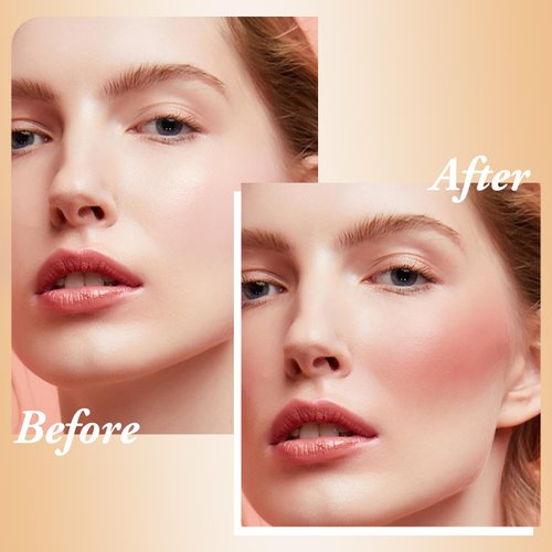 AFGHOUZ 3 In 1 Cream Blush Stick, Multi-Use Blush Makeup Stick For Cheek Eye And Lip, Face Blush Stick Lightweight Moisturizing, Blend Natural Blush