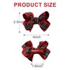 4Pcs Christmas Hair Bows Clips Plaid Ribbon Hair Accessories Red Green Xmas Barrettes Party Decorations for Women