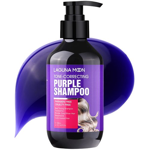 Tone-Correcting Purple Shampoo for Blonde Hair, Grey/Silver Hair, Bleached & Color-treated Hair - Color Depositing Shampoo for Neutralizing Yellow Tones, Paraben Free, Non-irritating (10.1oz)