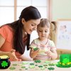 Avikosi 300 Pieces Green Glitter Shamrock Foam Stickers for St Patrick's Day - Lucky Clover Foam Stickers for Kids, St. Patricks Day Irish Party Decoration Craft Supply Self Adhesive Seals