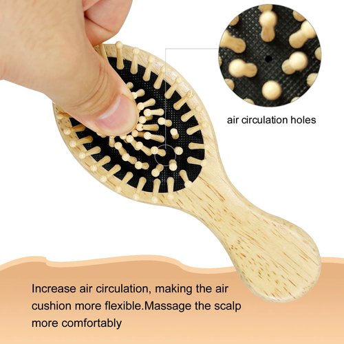 RAIN’S SECRET Mini Hair Brushes for Women Men Kid,Pocket Size hair brush, Wet/Dry Hair Smoothing Massaging Detangling,Scalp Massage, Pocket Detangler for Outing or Travelling
