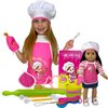 Kids Baking Set with Apron, My Lil Chef Hat for Dress Up, Oven Mitt, Kid’s Easy Bake Recipe Book, & Cooking Toys, | Mini 18 Inch Doll Apron Set Included | Girls Baker Outfit & Kitchen Toys for 3+