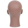 RUISIMEI Made of PVC Mannequin Head Bald Afro Female Cosmetology Manikin Head for Wigs Making Wig Display Hat Display Glasses Display Hairdressing Training Head Doll Head with Clamp