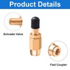 Jingzan 4 pack 1/4" Inflation Schrader Valve with Push to Connect for 1/4" OD Air Line Tubing and Air Spring Suspension for Semi Trucks Trailers