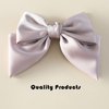 AsggBah 3pcs Upscale Hair Clips with Big Bowknot Solid Color Styling Bowknot French Barettes Hair Bow Clips Accessories for Women Girls